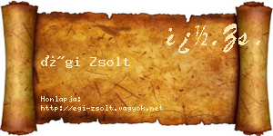 Égi Zsolt névjegykártya