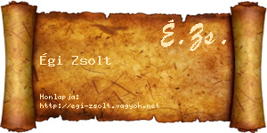 Égi Zsolt névjegykártya